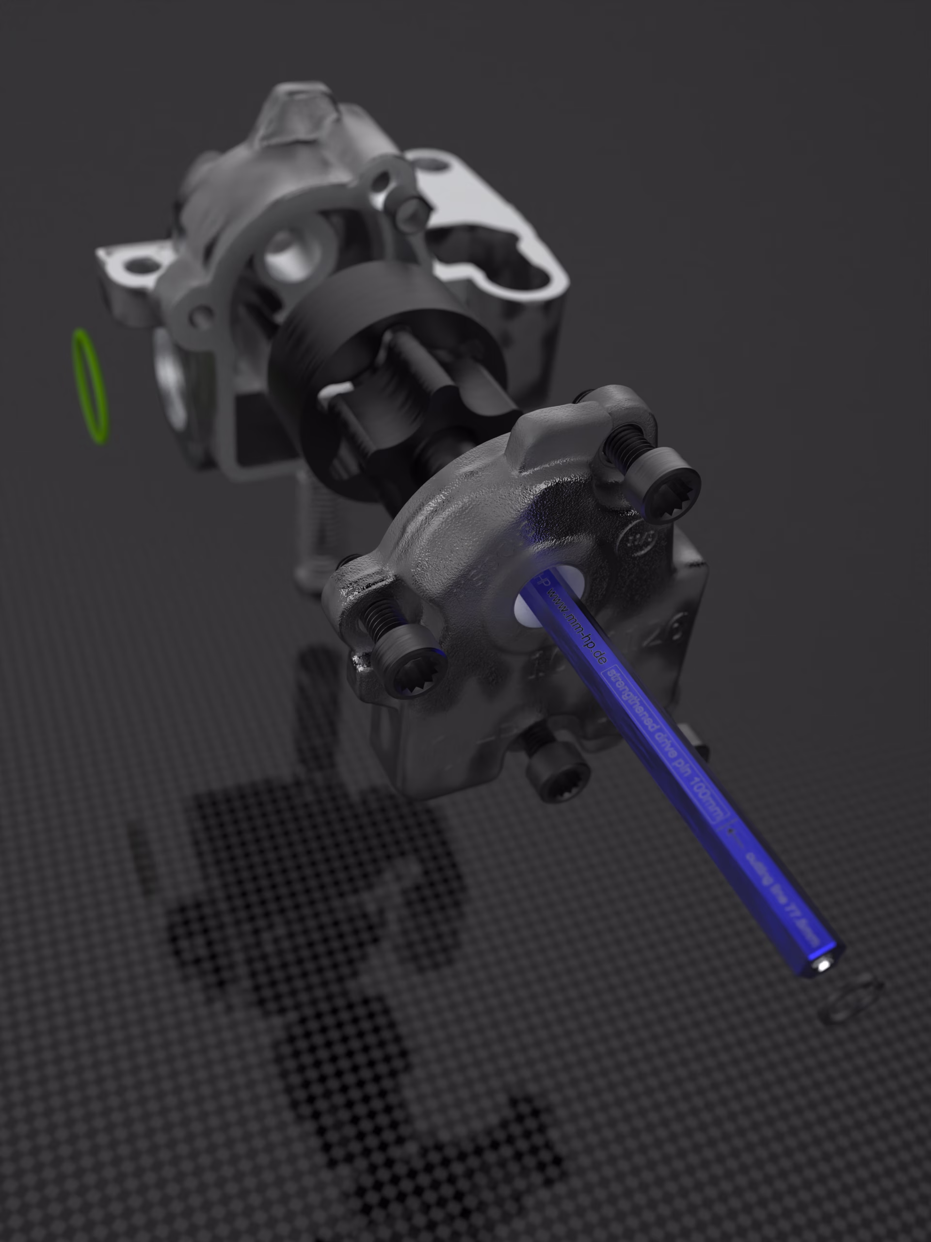 EA189 oil pump with balancer shaft module and reinforced drive pin